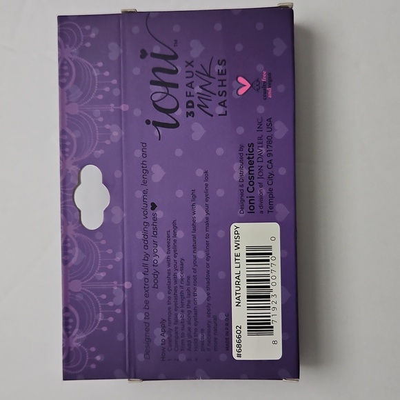 Eyelashes Lot of 4 Unice Ioni Halloween Essentials Black New - Picture 7 of 9